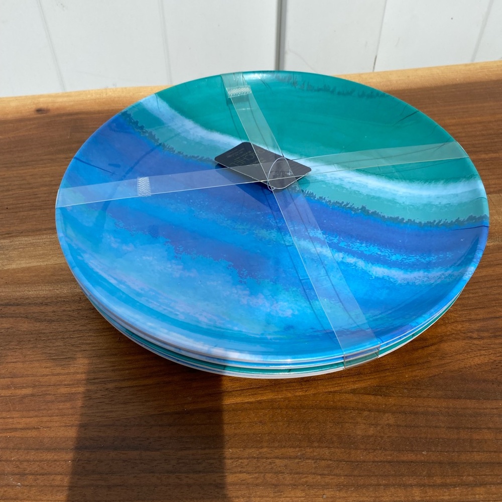 Brand New Set If 4 Dinner Plates 11” Dishwasher Safe.